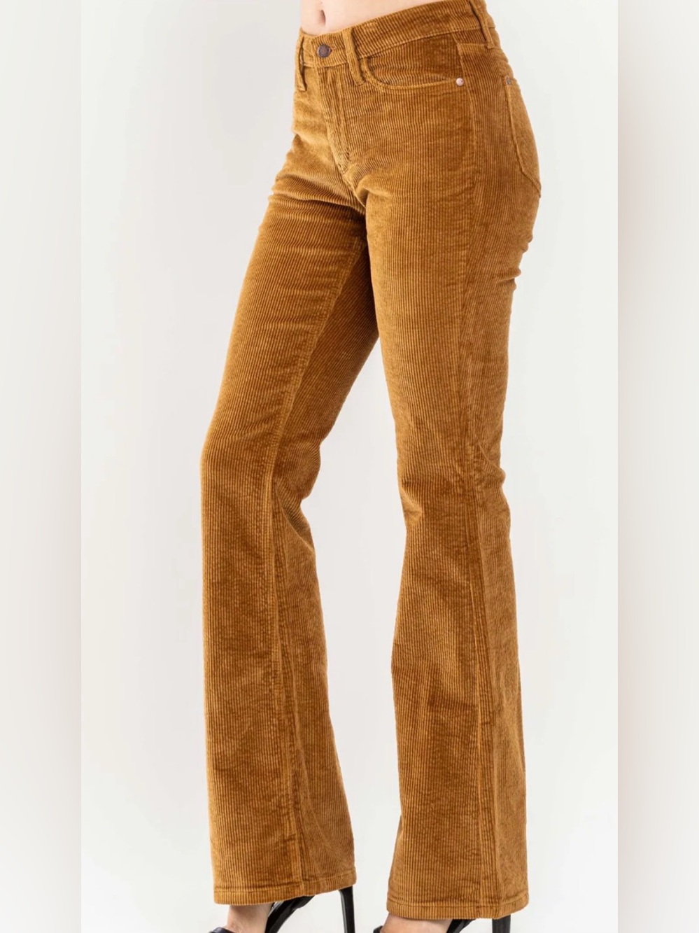 Judy Blue Bootcut Corduroy Pants in Camel Size 29 / 9 Slit Hem Flare